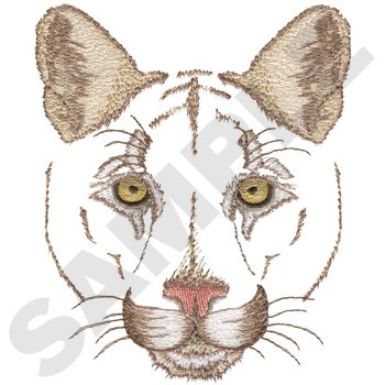 Mountain Lion Outline Machine Embroidery Design