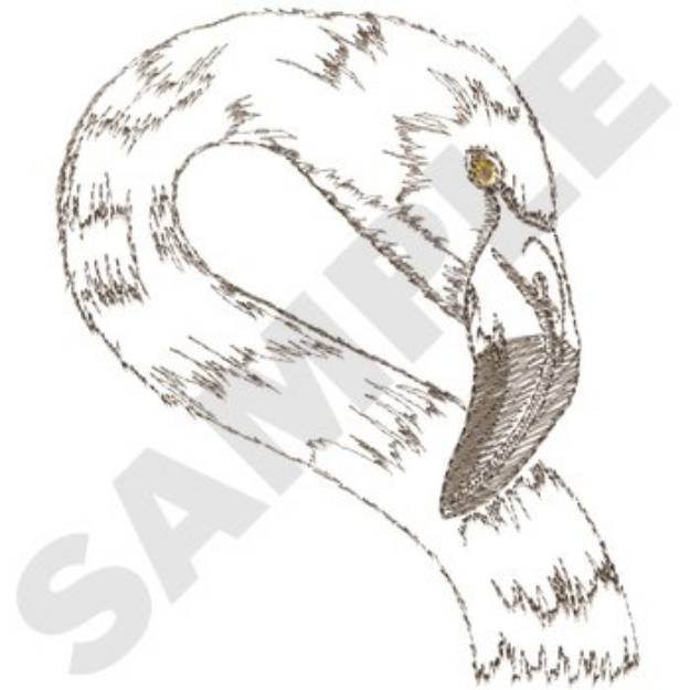 Picture of Flamingo Outline Machine Embroidery Design