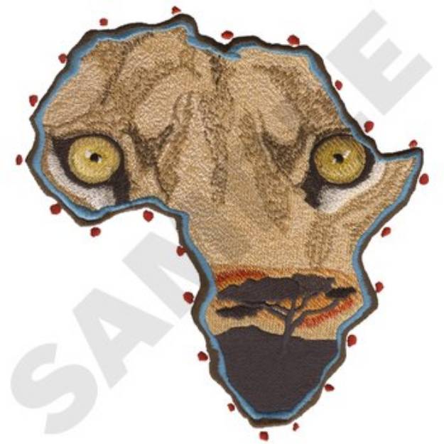 Picture of Lion Eyes Machine Embroidery Design