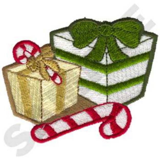 Picture of Christmas Presents Machine Embroidery Design