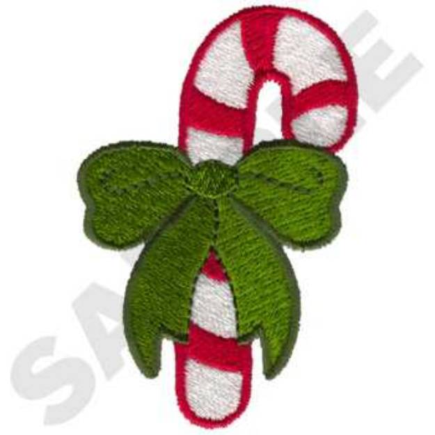 Picture of Candy Cane And Ribbon Machine Embroidery Design