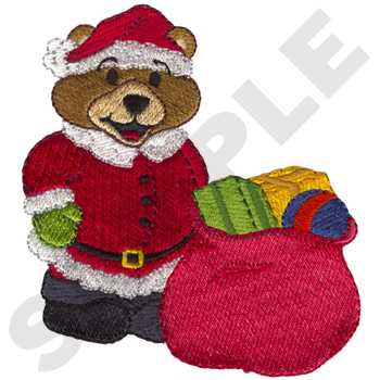 Santa Bear Machine Embroidery Design