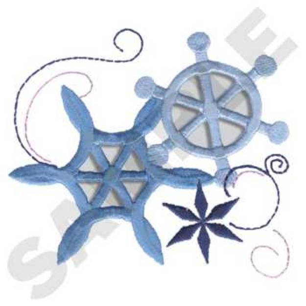 Picture of Snowflakes Cutwork Machine Embroidery Design