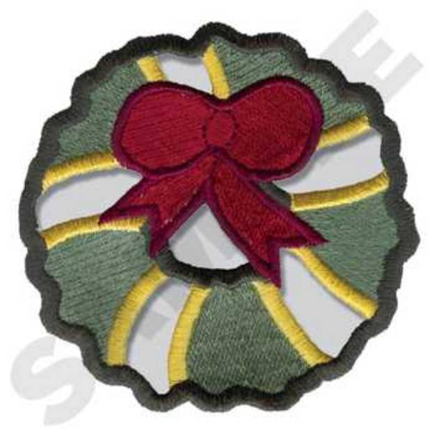 Picture of Christmas Wreath Cutwork Machine Embroidery Design