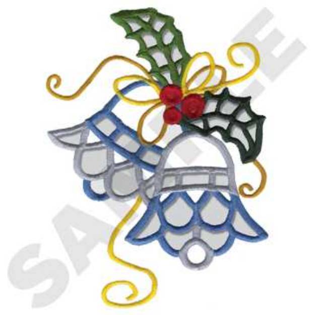 Picture of Christmas Bells Cutwork Machine Embroidery Design