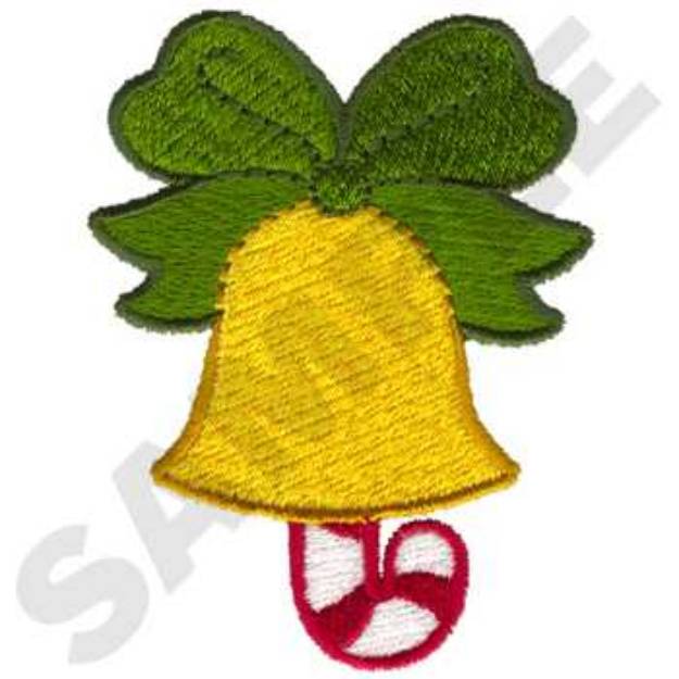 Picture of Bell And Candy Cane Machine Embroidery Design