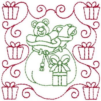 Santas Bag Machine Embroidery Design