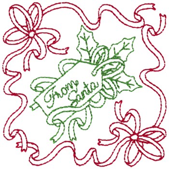 Gift Tag Machine Embroidery Design