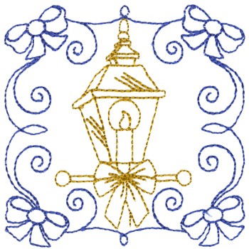 Lamp Post Machine Embroidery Design