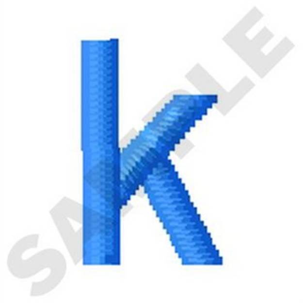 Picture of Lower Case k Machine Embroidery Design