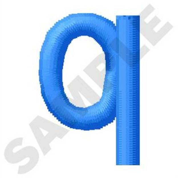 Picture of Lower Case Q Machine Embroidery Design