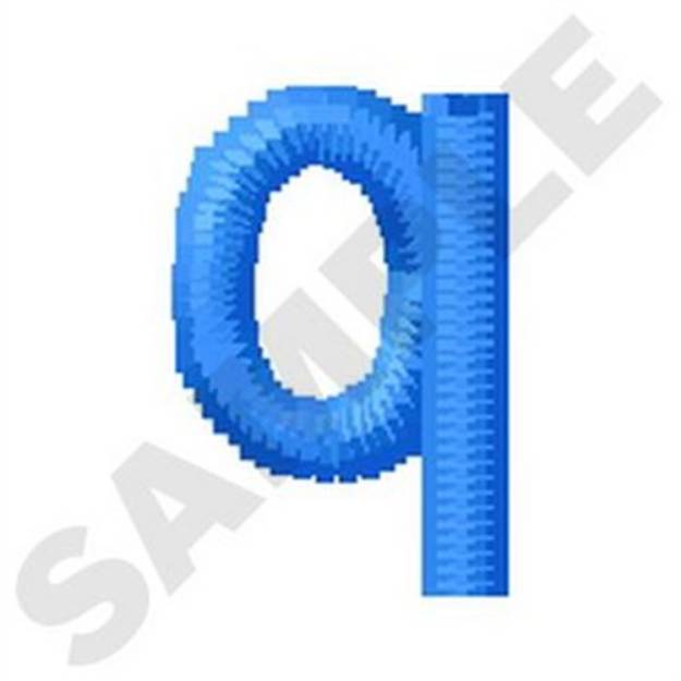 Picture of Lower Case Q Machine Embroidery Design