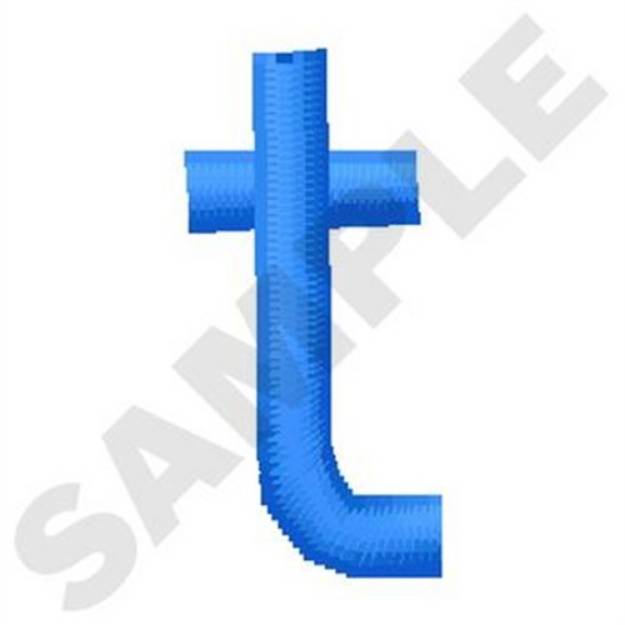 Picture of Lower Case T Machine Embroidery Design