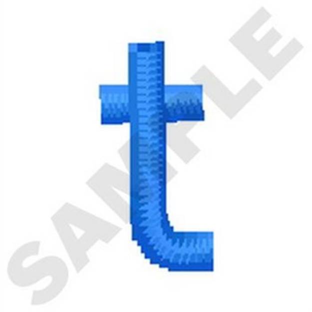 Picture of Lower Case T Machine Embroidery Design