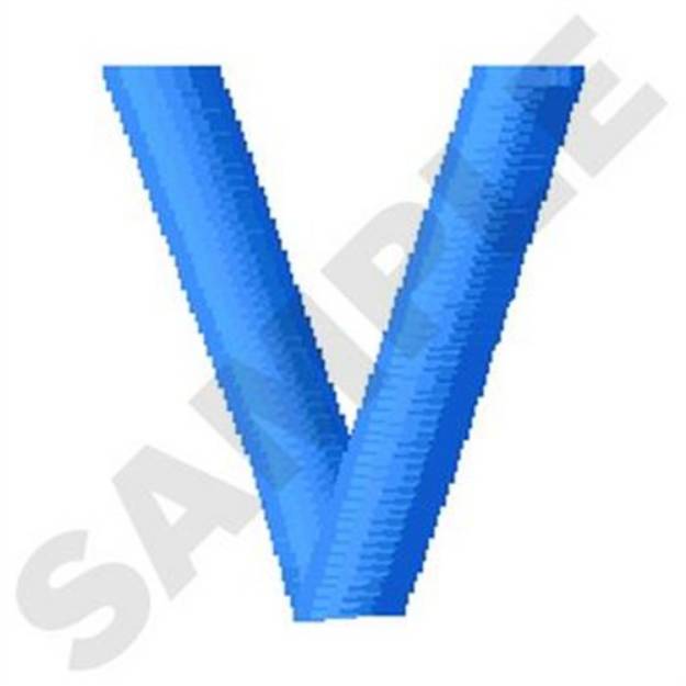 Picture of Lower Case V Machine Embroidery Design
