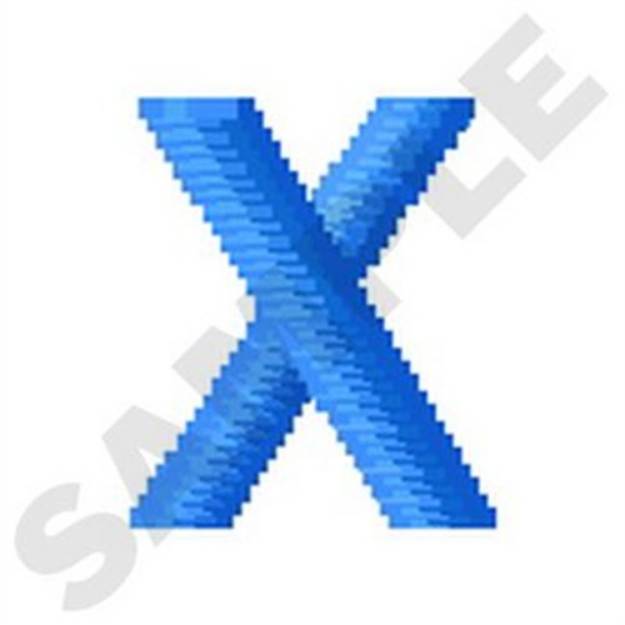 Picture of Lower Case X Machine Embroidery Design