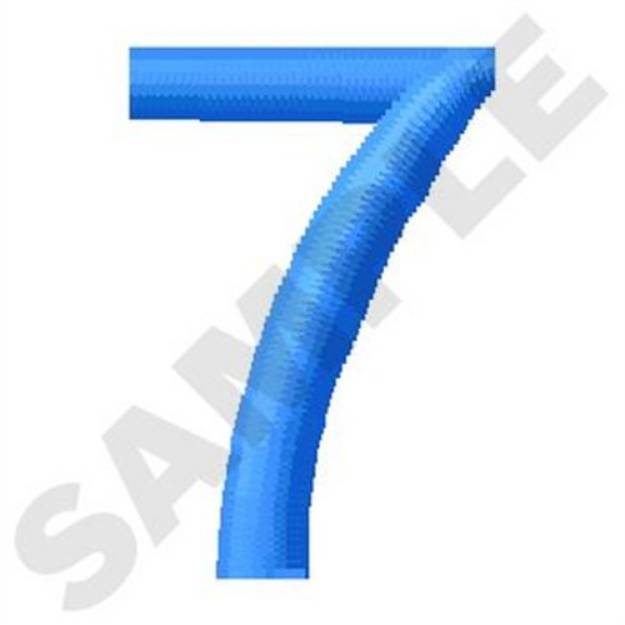 Picture of Number Seven Machine Embroidery Design