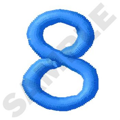 Number Eight Machine Embroidery Design