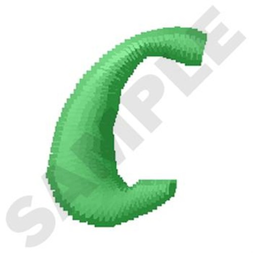 Inky Dinky Lowercase C Machine Embroidery Design