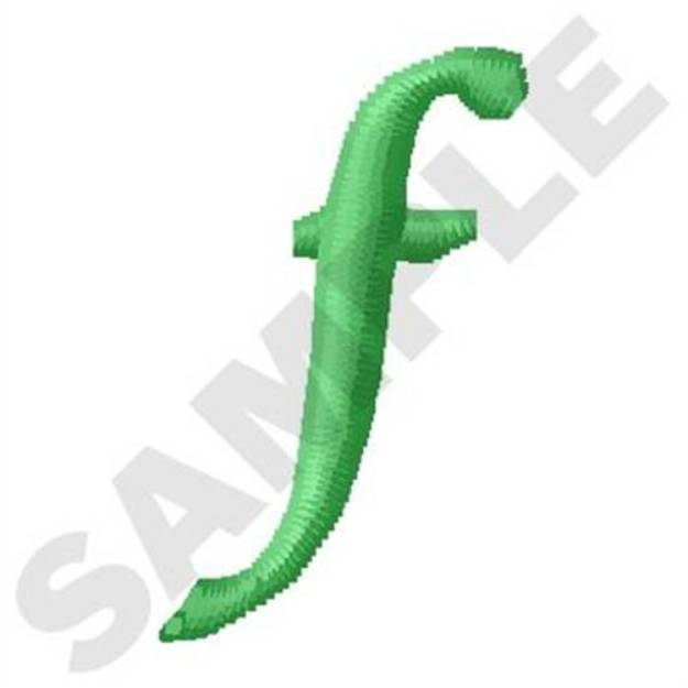 Picture of Inky Dinky Lowercase F Machine Embroidery Design