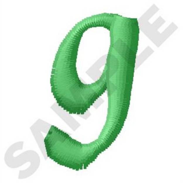 Picture of Inky Dinky Lowercase G Machine Embroidery Design