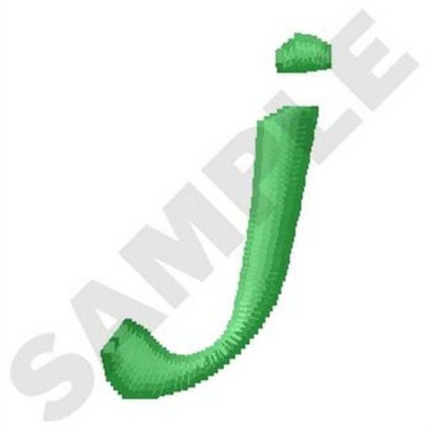 Picture of Inky Dinky Lowercase J Machine Embroidery Design