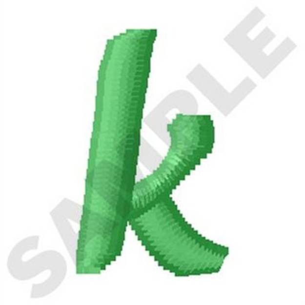 Picture of Inky Dinky Lowercase K Machine Embroidery Design