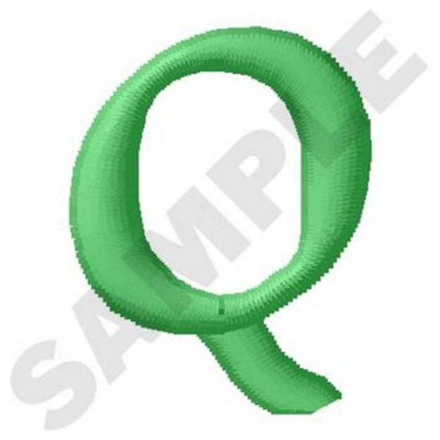 Picture of Inky Dinky Uppercase Q Machine Embroidery Design