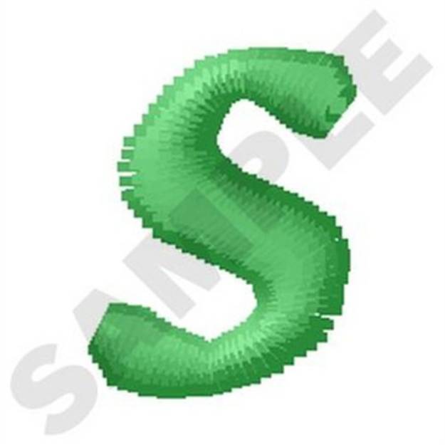 Picture of Inky Dinky Lowercase S Machine Embroidery Design