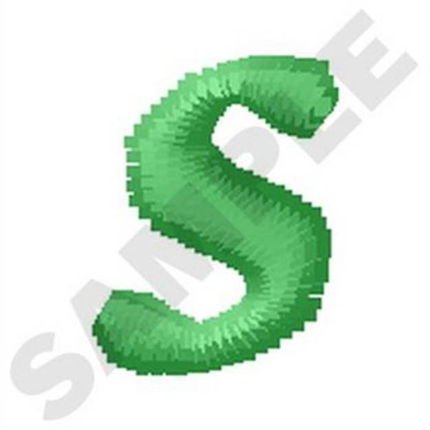 Picture of Inky Dinky Lowercase S Machine Embroidery Design