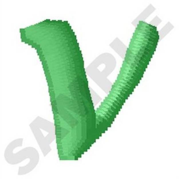 Picture of Inky Dinky Lowercase V Machine Embroidery Design