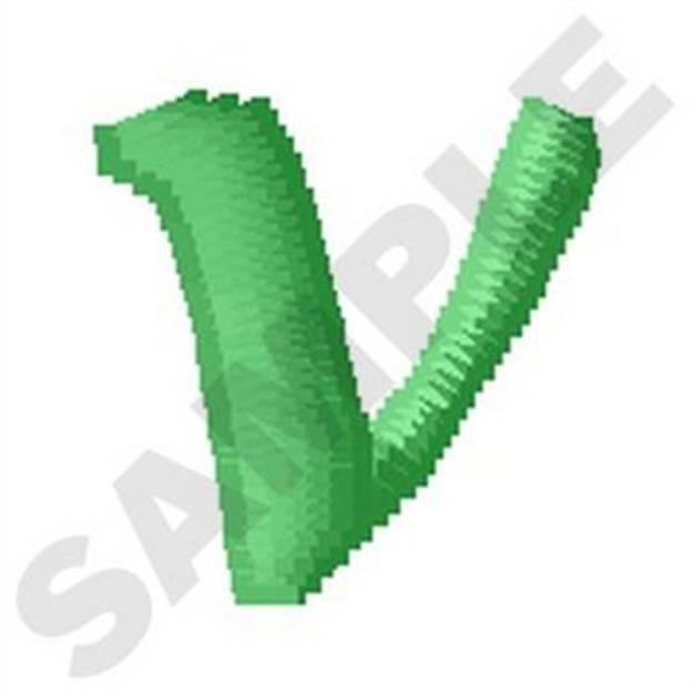Picture of Inky Dinky Lowercase V Machine Embroidery Design