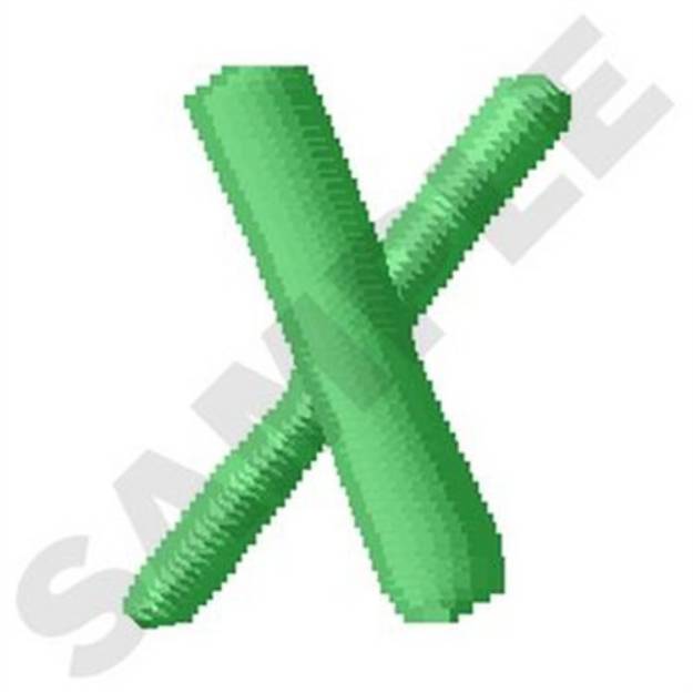 Picture of Inky Dinky Uppercase X Machine Embroidery Design