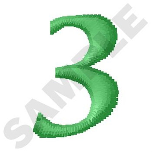 Inky Dinky Number 3 Machine Embroidery Design