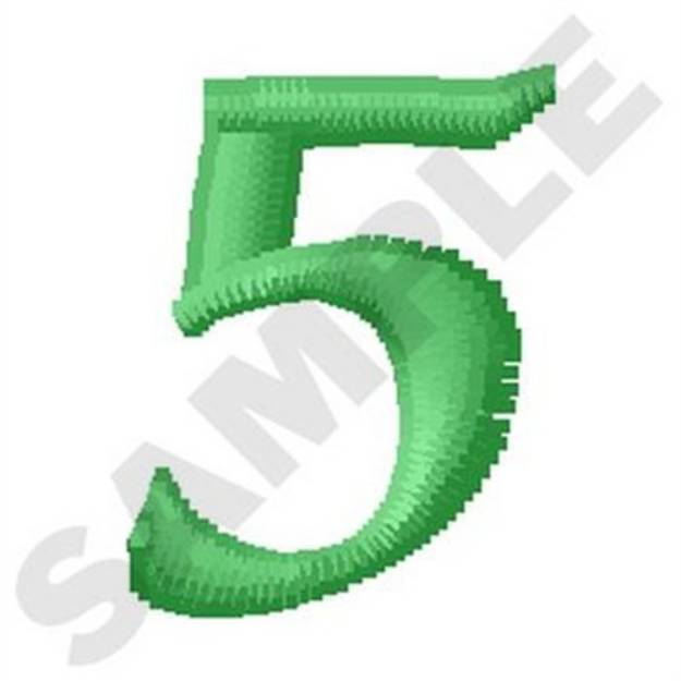 Picture of Inky Dinky Number 5 Machine Embroidery Design