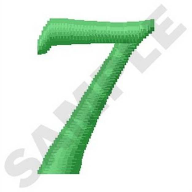 Picture of Inky Dinky Number 7 Machine Embroidery Design