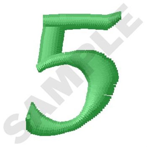 Inky Dinky Number 5 Machine Embroidery Design