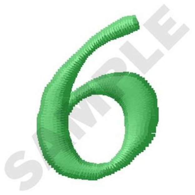 Picture of Inky Dinky Number 6 Machine Embroidery Design