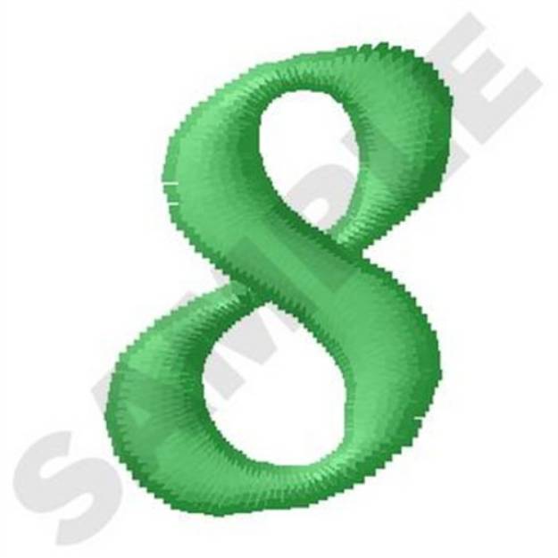 Picture of Inky Dinky Number 8 Machine Embroidery Design