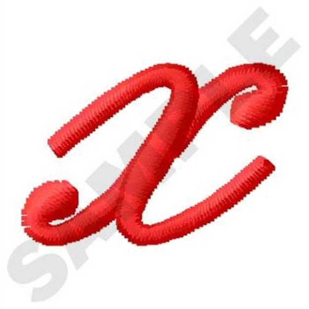 Picture of English Sm. Lower X Machine Embroidery Design