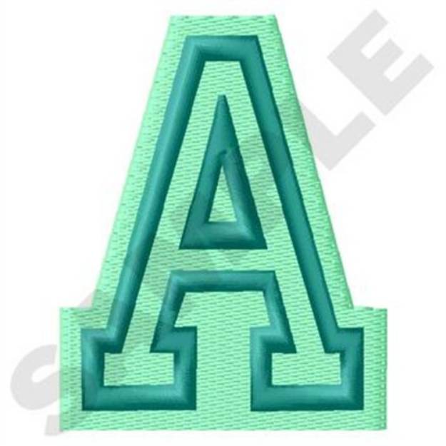 Picture of Jersey Letter A Machine Embroidery Design
