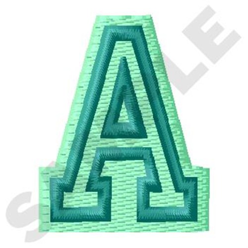 Jersey Letter A Machine Embroidery Design