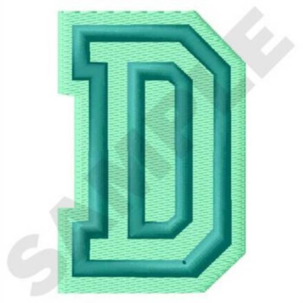 Picture of Jersey Letter D Machine Embroidery Design