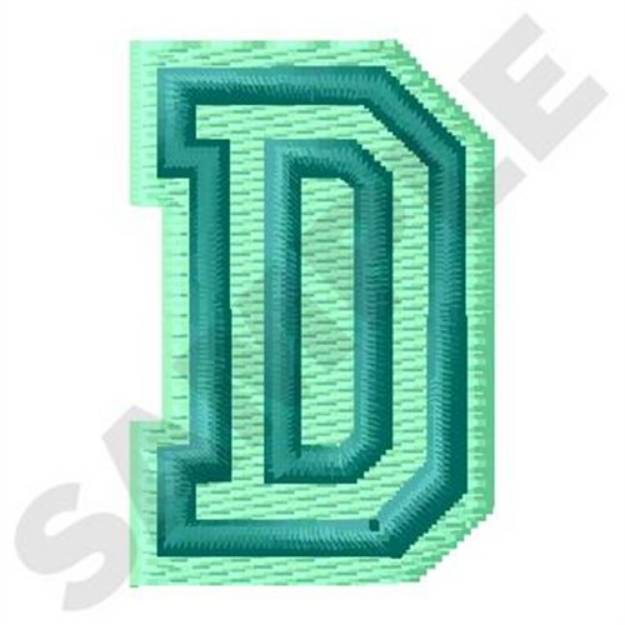 Picture of Jersey Letter D Machine Embroidery Design