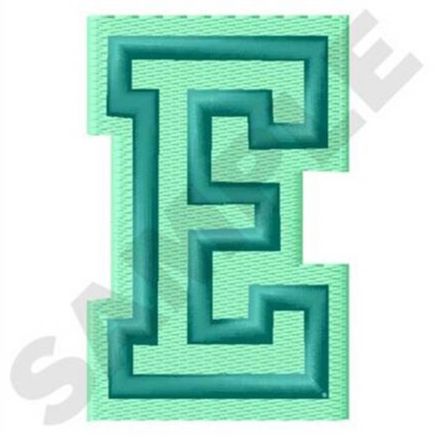 Picture of Jersey Letter E Machine Embroidery Design
