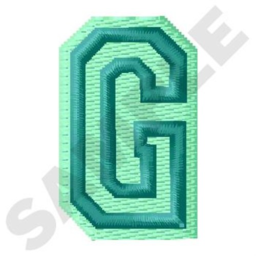 Jersey Letter G Machine Embroidery Design