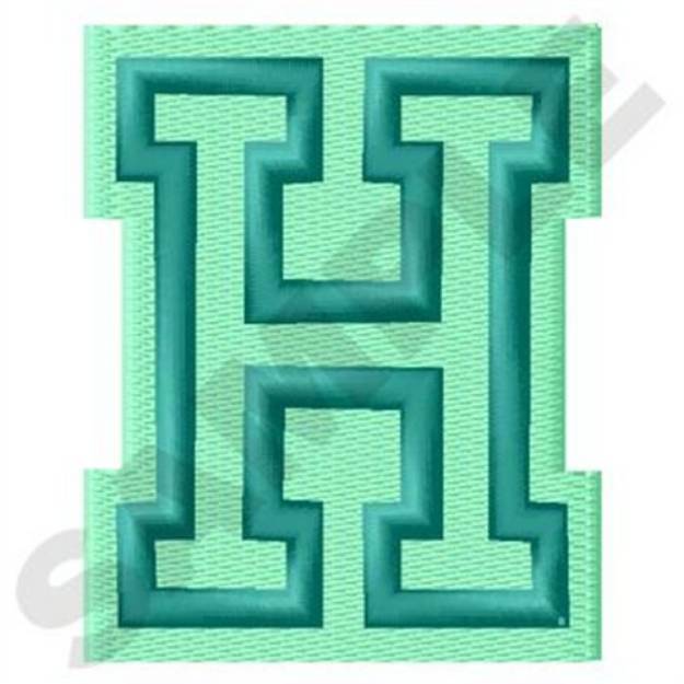 Picture of Jersey Letter H Machine Embroidery Design