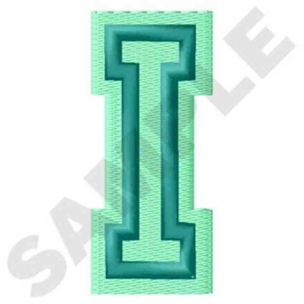 Picture of Jersey Letter I Machine Embroidery Design