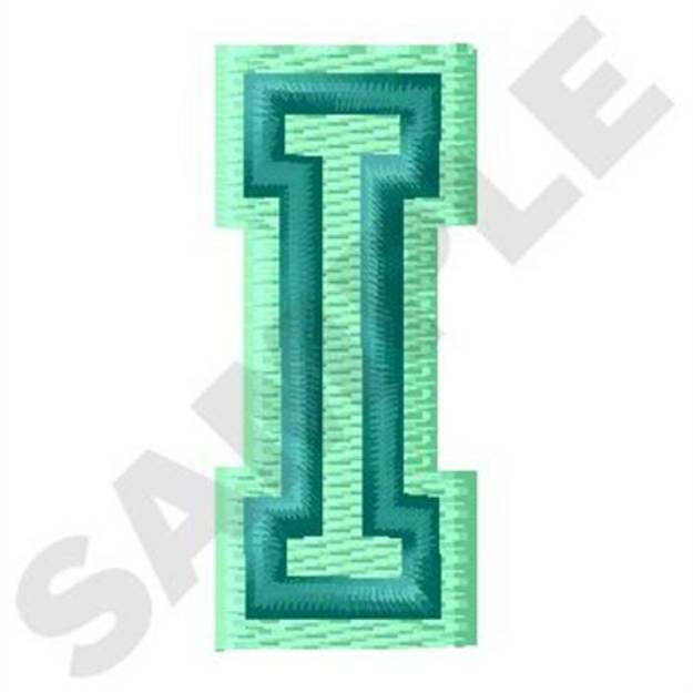 Picture of Jersey Letter I Machine Embroidery Design