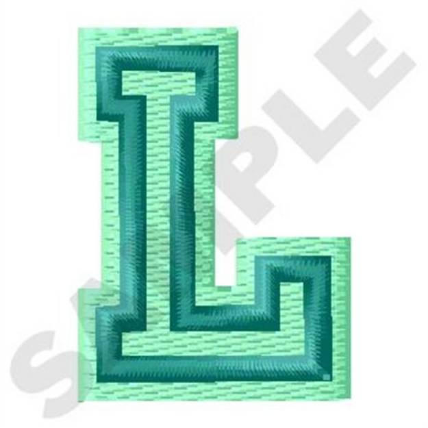 Picture of Jersey Letter L Machine Embroidery Design